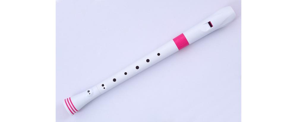 NUVO ITALIA SOPRANO RECORDER-DITEGGIATURA TEDESCA (BIANCO/ROSA)
