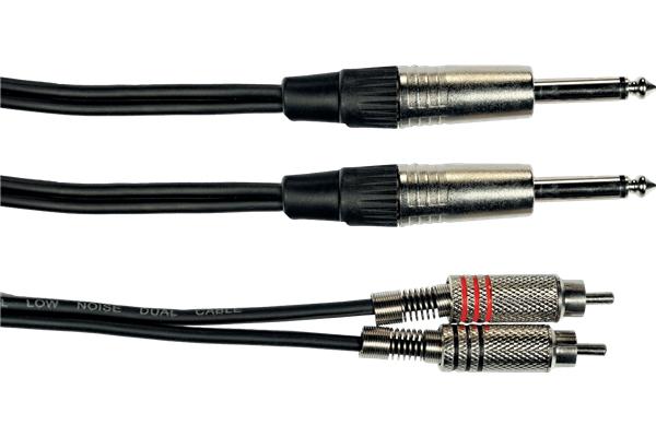 Yellow Cable K03-3 Cavo Segnale Stereo 2x RCA maschio/2x Jack TS Mono 3 m