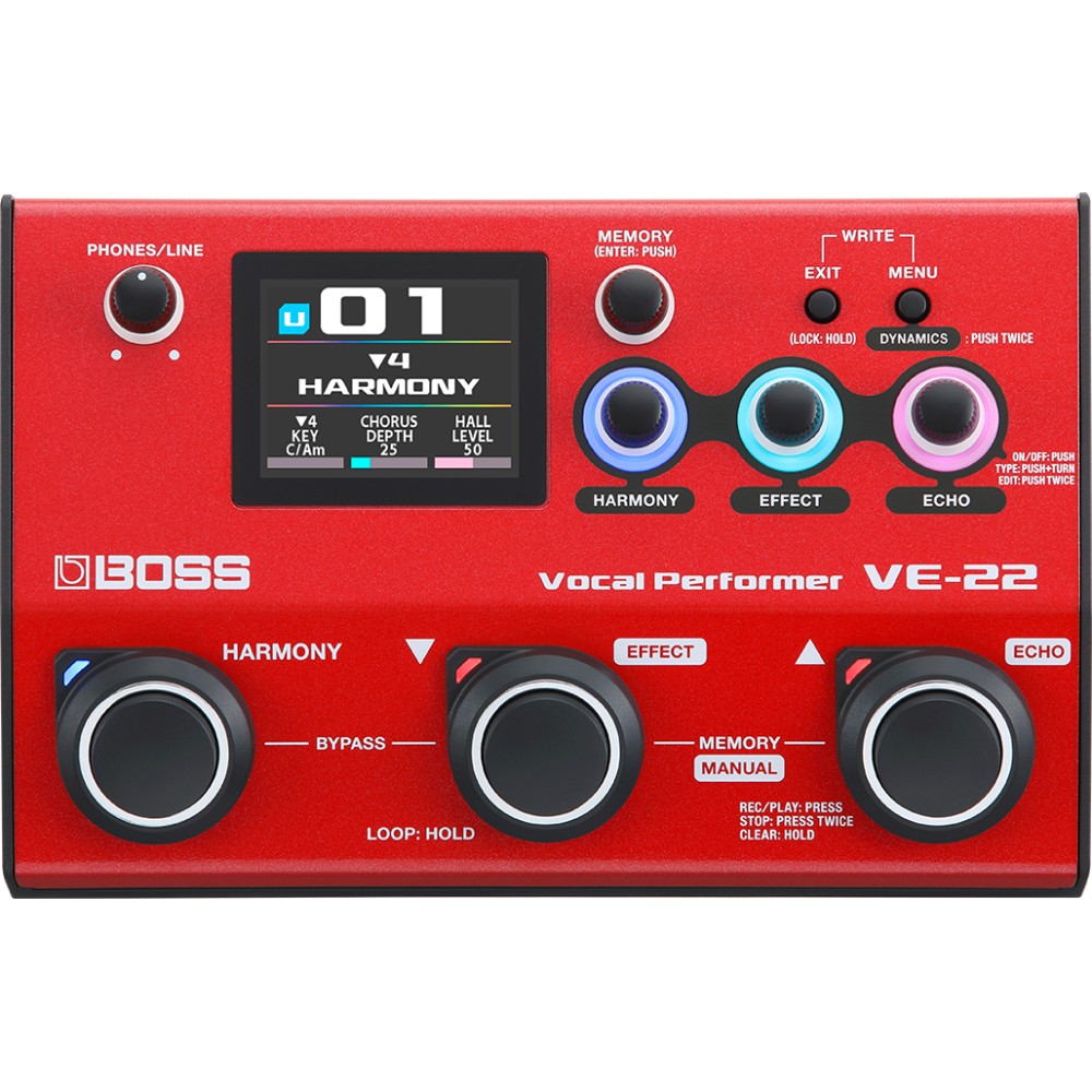 BOSS VE-22 - PROCESSORE DI EFFETTI PER VOCE E PREAMP MICROFONICO