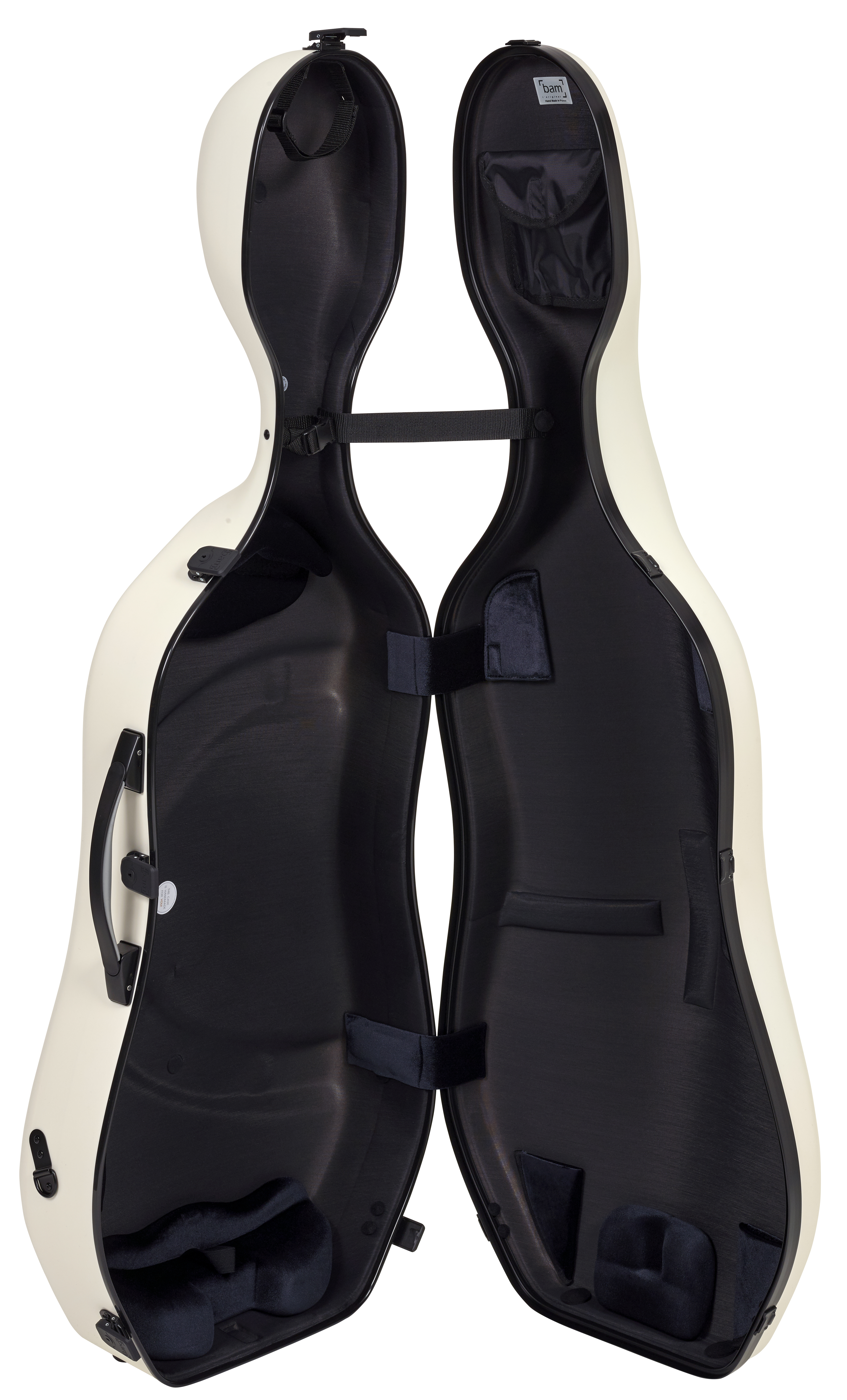BAM ITALIA BAM SUP1005XLWN CUSTODIA "HIGHTECH" SUPREME ICE IN POLICARBONATO PER VIOLONCELLO - WHITE - BLACK VERSION