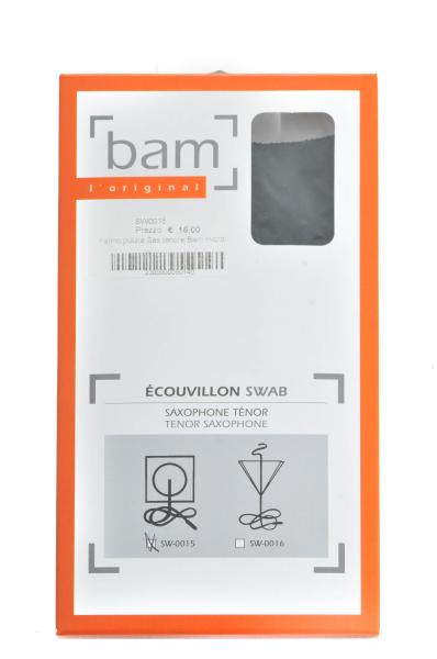 BAM ITALIA BAM SW-0015 PANNO IN MICROFIBRA PER PULIZIA INTERNA PER SAX TENORE - NOIR