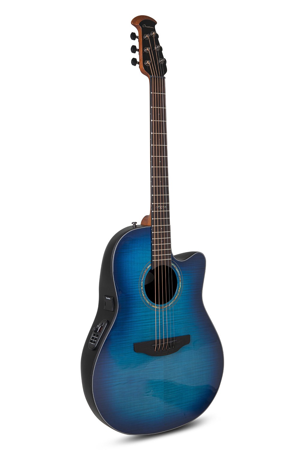OVATION Chitarre Elettroacustiche Celebrity Standard Plus Mid Cutaway Blue Flame