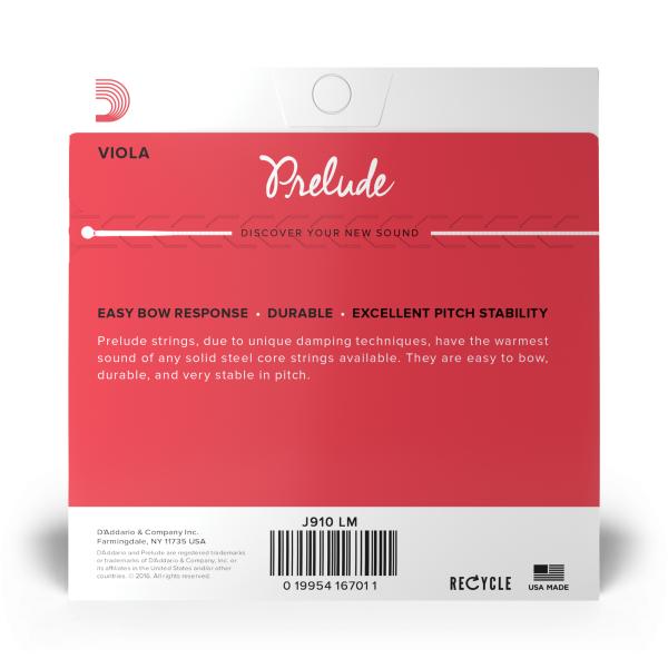 DADDARIO ORCHESTRAL IT J910 LM SET DI CORDE D'ADDARIO PRELUDE PER VIOLA, LONG SCALE, TENSIONE MEDIA