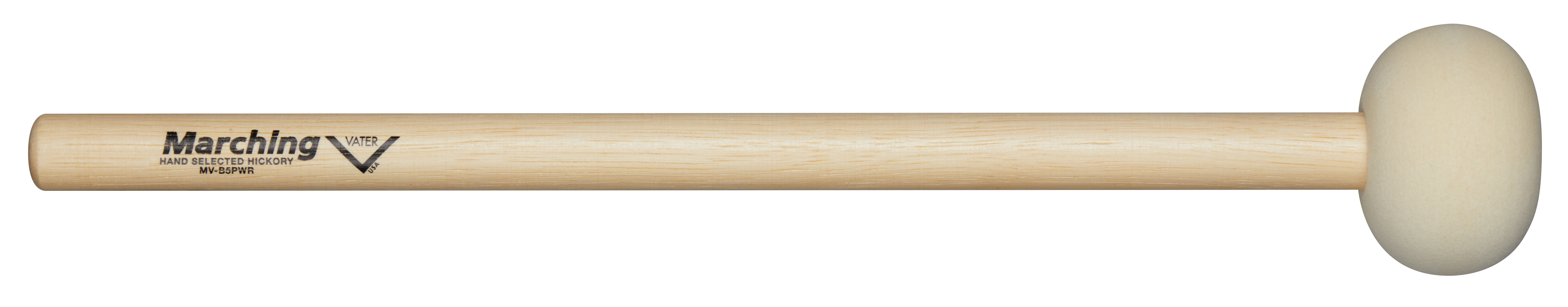 Vater MV-B5PWR Power Bass Drum Mallets - Battente in feltro duro - Per grancasse da 30 in su