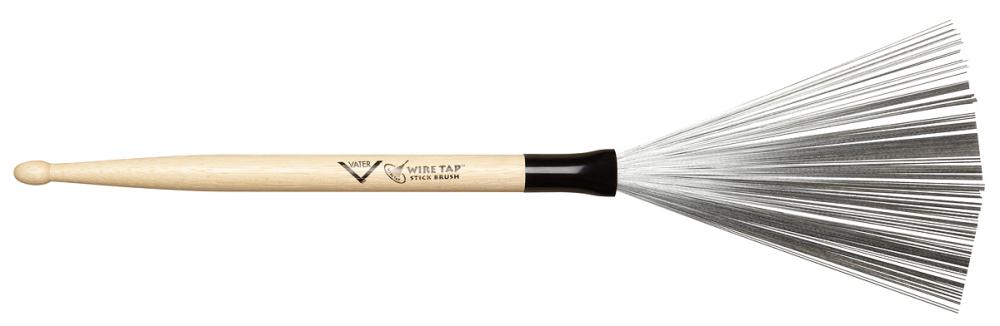 Vater VWTD Drumstick Wire Brush - Bacchetta 5A in Hickory con spazzola in acciaio intergrata non retraibile