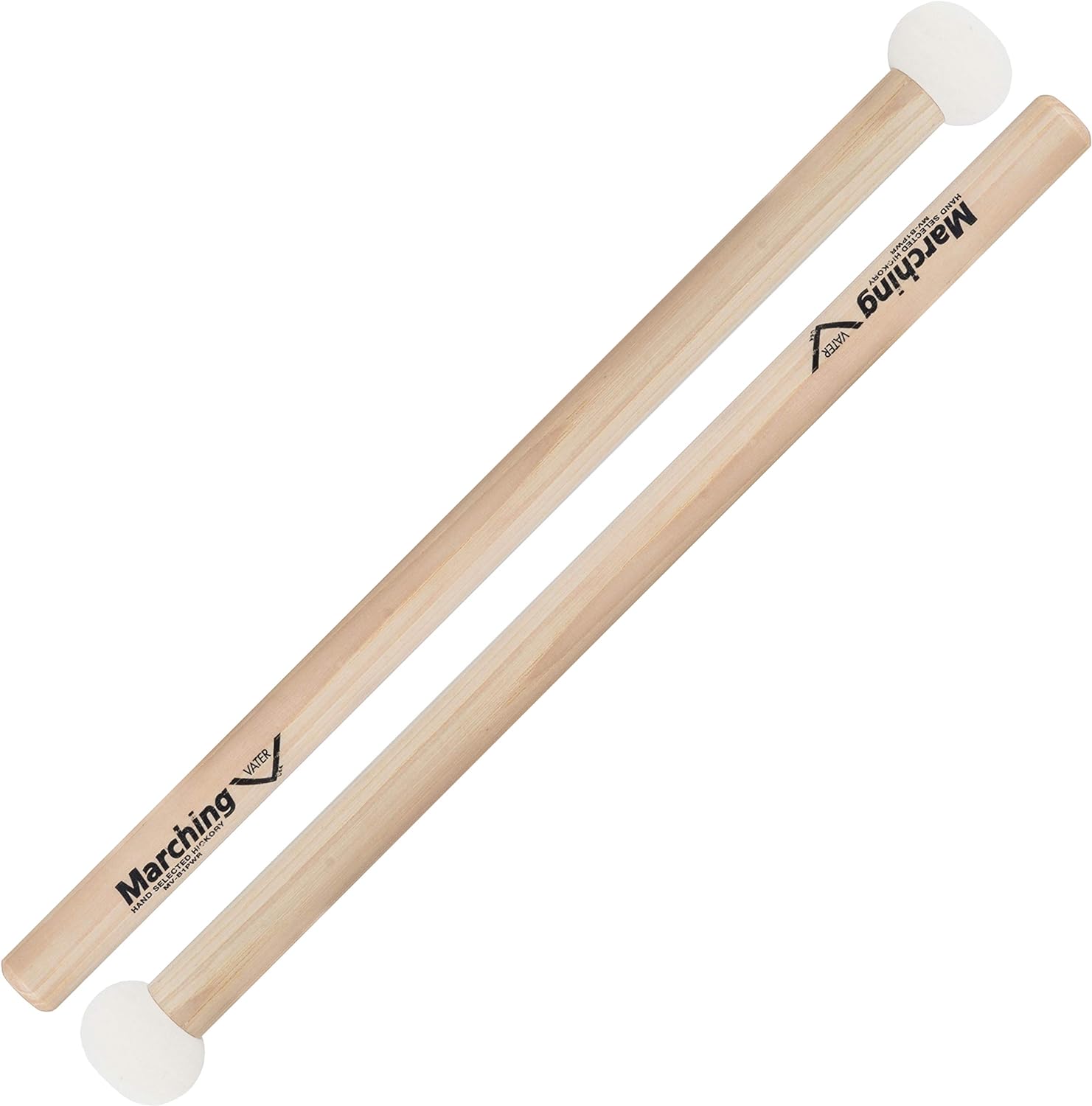 Vater MV-B1PWR Power Bass Drum Mallets - Battente in feltro duro - Per grancasse da 16 a 18