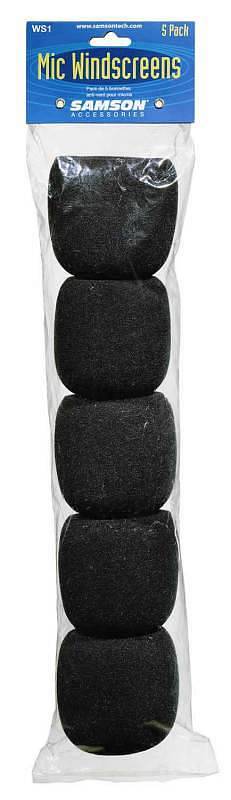 Samson WS1 - Spugna Anti-vento - 5 pezzi - Neri