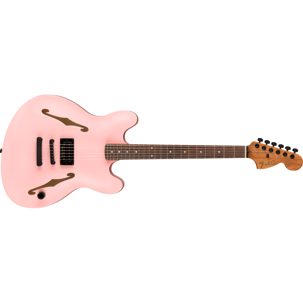 Fender Tom DeLonge Starcaster, Rosewood Fingerboard, Black Hardware, Satin Shell Pink