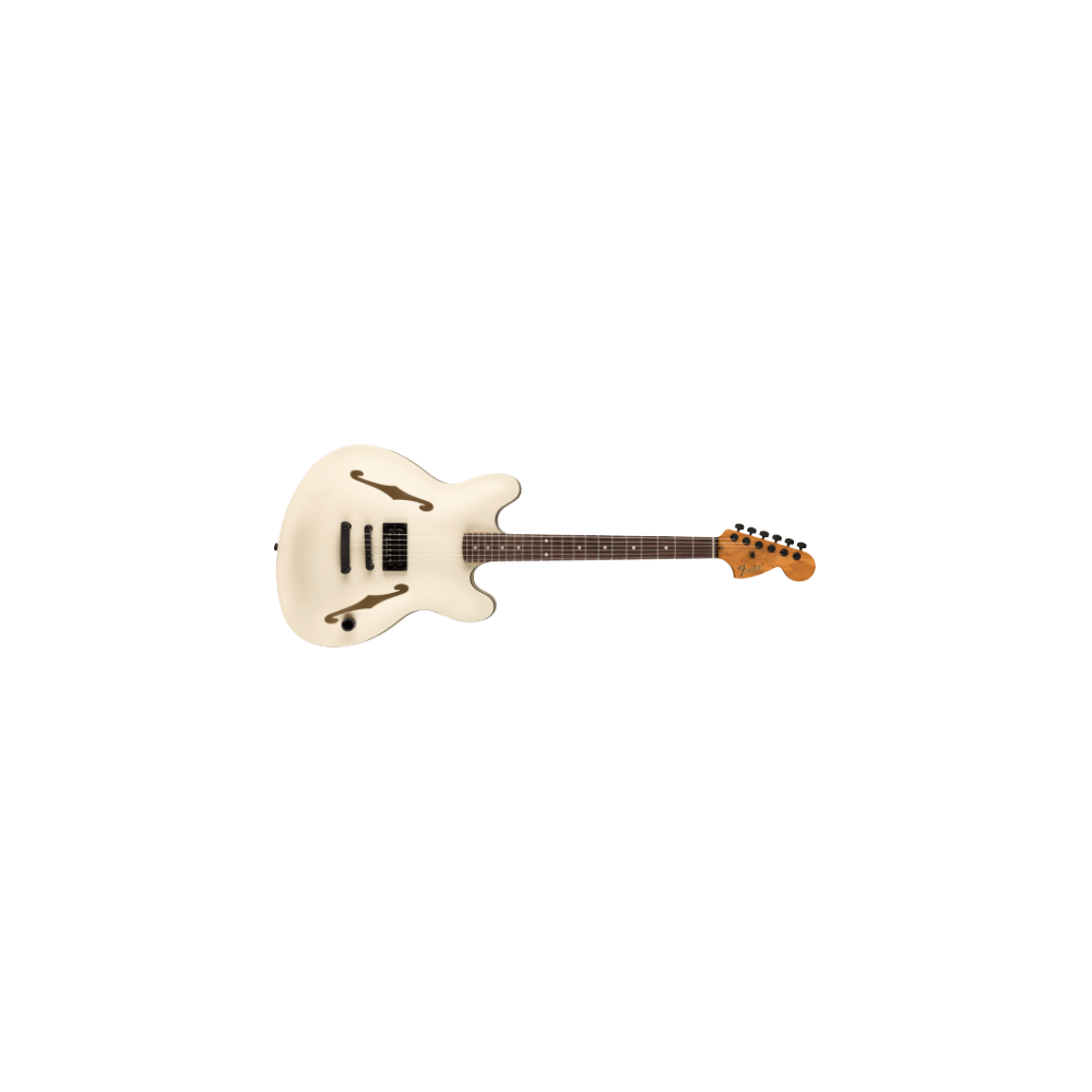 Fender Tom DeLonge Starcaster, Rosewood Fingerboard, Black Hardware, Satin Olympic White