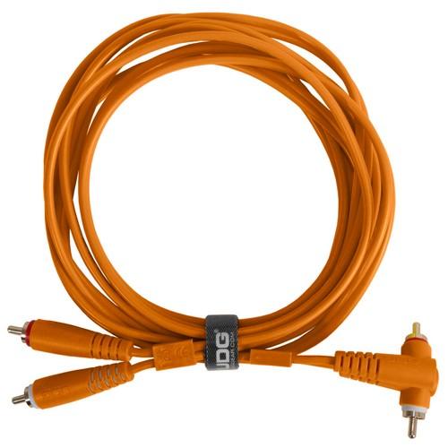 UDG U97005OR - ULTIMATE AUDIO CABLE SET RCA STRAIGHT - RCA ANGLED ORANGE