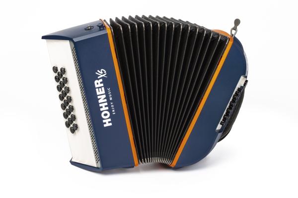 HOHNER FISARMONICA XS BAMBINI, BOTONI, C, BLU/ORANGE W. GIGBAG