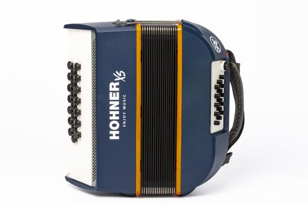 HOHNER FISARMONICA XS BAMBINI, BOTONI, C, BLU/ORANGE W. GIGBAG