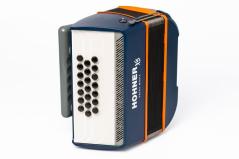 HOHNER FISARMONICA XS BAMBINI, BOTONI, C, BLU/ORANGE W. GIGBAG