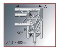 MOBILTRUSS Angolare TRIO 220 3 vie destro