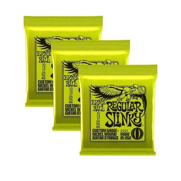 Ernie Ball 2221 OFFERTA 3 MUTE corde chitarra elettrica 10-46