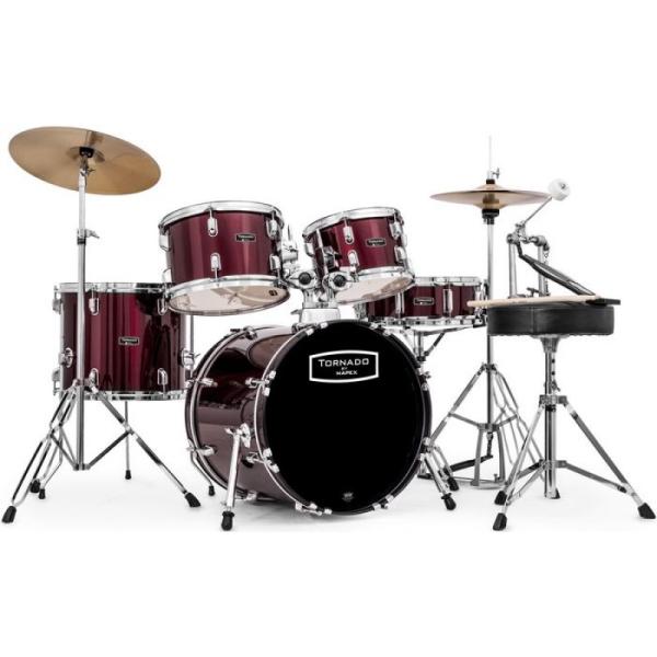 MAPEX IT TND5844FTCDR TORNADO JUNIOR FULL 5 PEZZI BURGUNDY RED