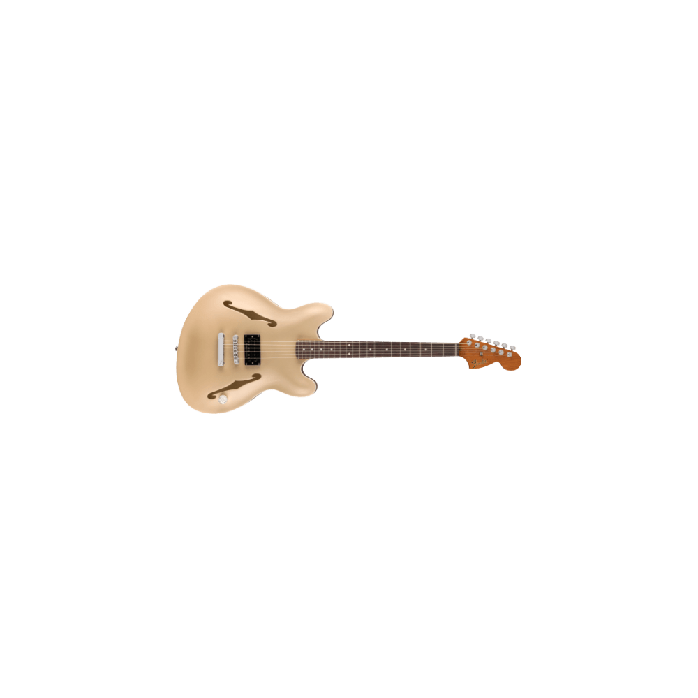 Fender Tom DeLonge Starcaster, Rosewood Fingerboard, Chrome Hardware, Satin Shoreline Gold