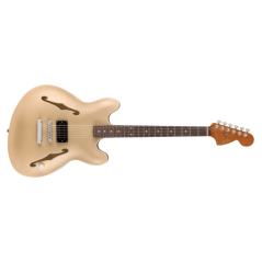 Fender Tom DeLonge Starcaster, Rosewood Fingerboard, Chrome Hardware, Satin Shoreline Gold