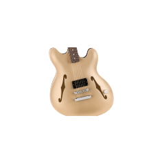 Fender Tom DeLonge Starcaster, Rosewood Fingerboard, Chrome Hardware, Satin Shoreline Gold