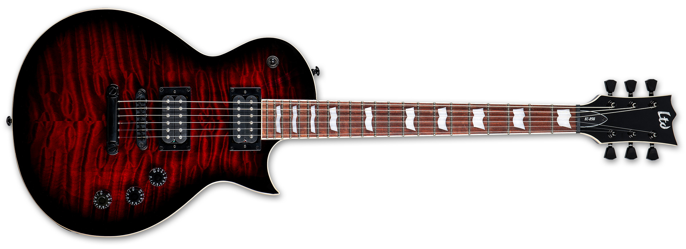 LTD EC-256 QM - See Thru Black Cherry Sunburst