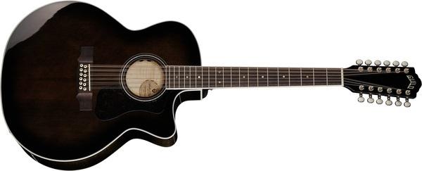 GUILD ITALIA F-2512CE DELUXE MAPLE 12-STRING TRANS BLACK BURST