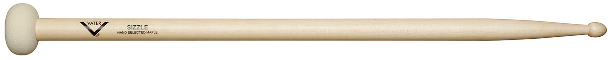 Vater VMSZL Sizzle Timpani, Drumset Cymbal Mallet - L: 16 1/4 41.27cm D: 0.610 1.55cm - Sugar Maple