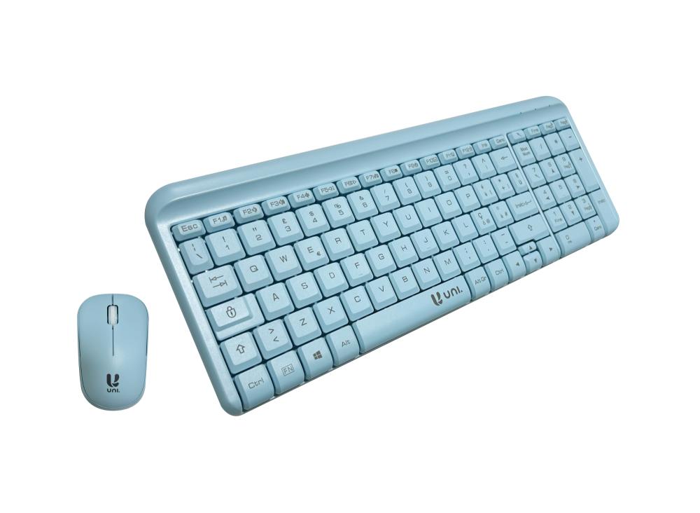 UNICO Tastiera e mouse wireless - Azzurro