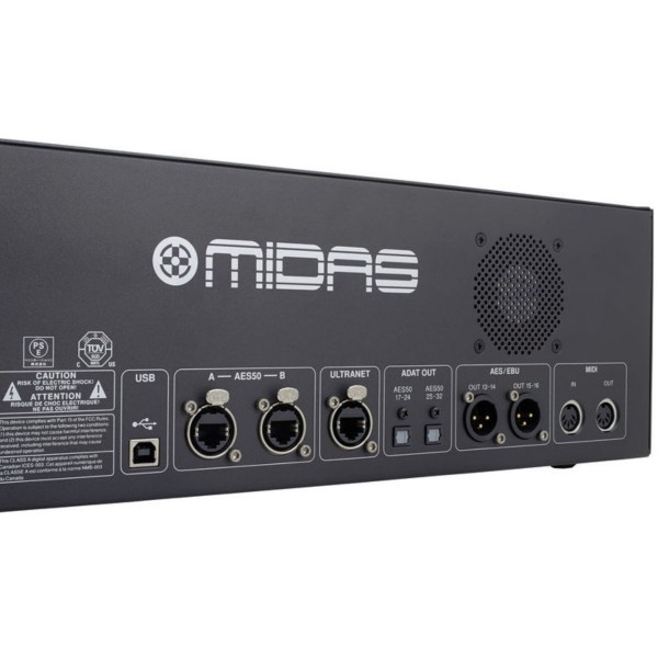 MIDAS DL32 - STAGE BOX 32 IN / 16 OUT CON 32 PREAMPLIFICATORI MICROFONICI, INTERFACCE ULTRANET E ADAT
