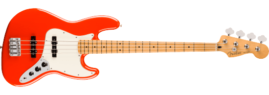 Fender Player II Jazz Bass®, Maple Fingerboard, Coral Red