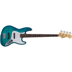 Fender 2024 Collection Made in Japan Hybrid II Jazz Bass, Rosewood Fingerboard, Quilt Aquamarine