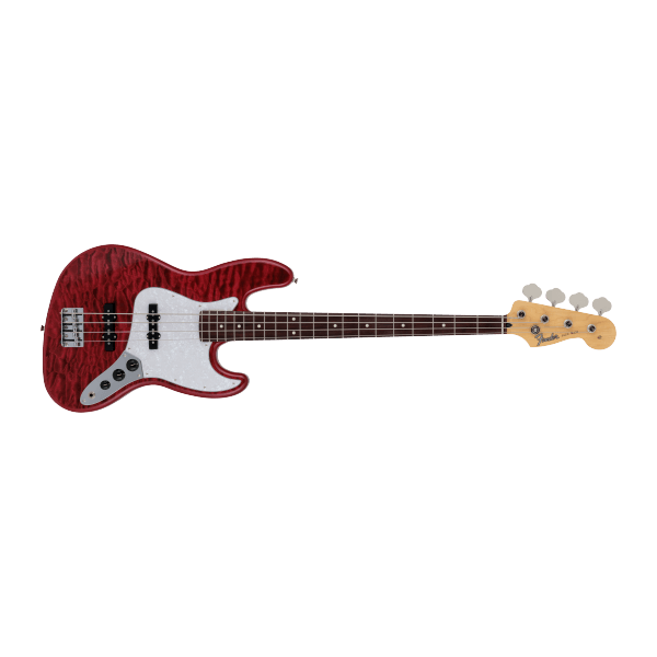 Fender 2024 Collection Made in Japan Hybrid II Jazz Bass, Rosewood Fingerboard, Quilt Red Beryl