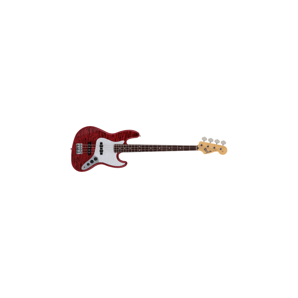 Fender 2024 Collection Made in Japan Hybrid II Jazz Bass, Rosewood Fingerboard, Quilt Red Beryl