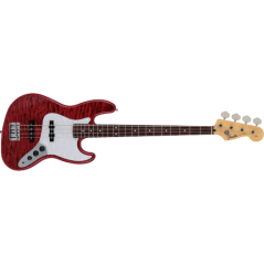 Fender 2024 Collection Made in Japan Hybrid II Jazz Bass, Rosewood Fingerboard, Quilt Red Beryl