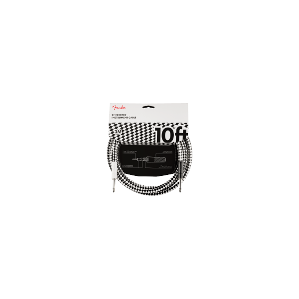 Fender Pro 10' Instrument Cable, Checkerboard