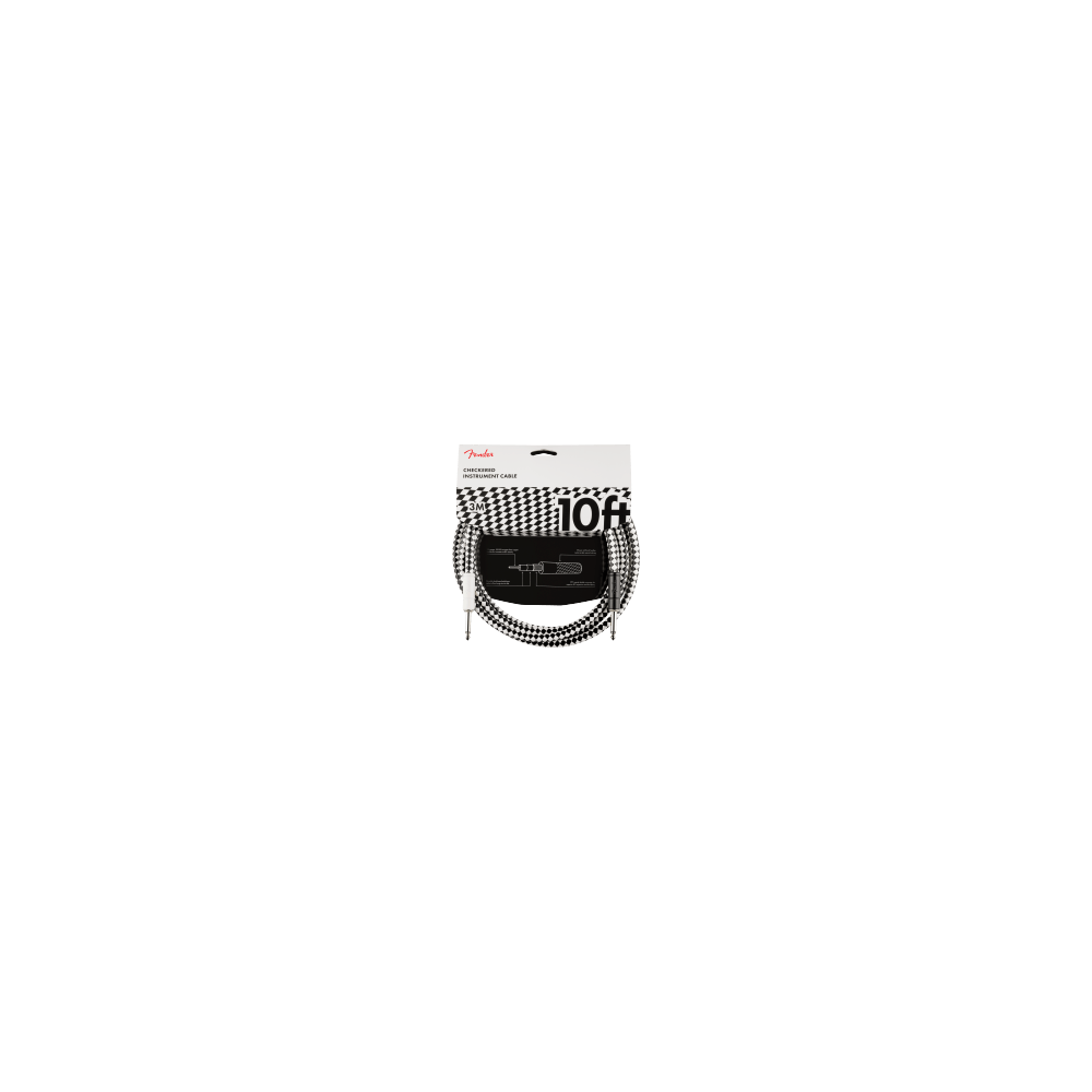 Fender Pro 10' Instrument Cable, Checkerboard