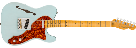 Fender American Professional II Telecaster® Thinline, Maple Fingerboard, Transparent Daphne Blue