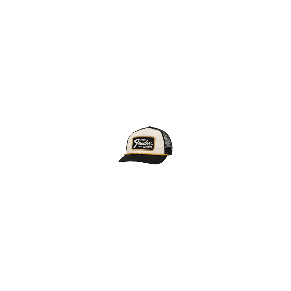 Fender 1946 Gold Braid Hat, Cream/Black