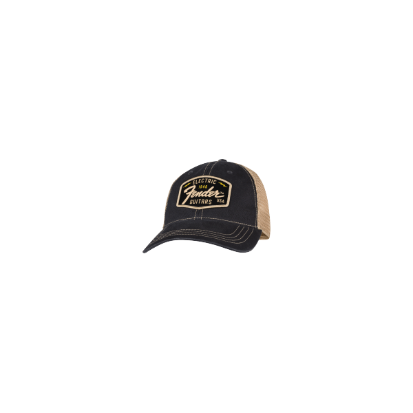 Fender Transition Logo Patch Hat, Black/Stone One Size