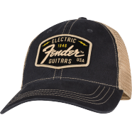 Fender Fender® Transition Logo Patch Hat, Black/Stone One Size