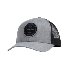 Fender Stratocaster 70th Anniversary Badge Hat, Gray Heather, One Size
