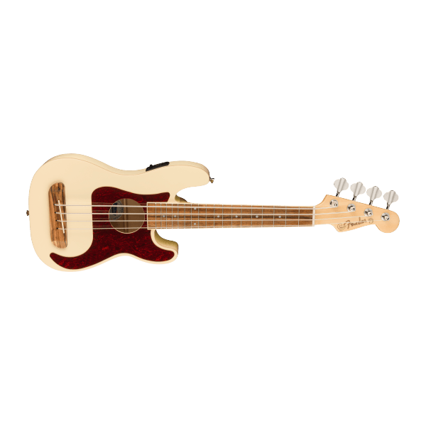 Fender Fullerton Precision Bass Uke, Walnut Fingerboard, Tortoiseshell Pickguard, Olympic White