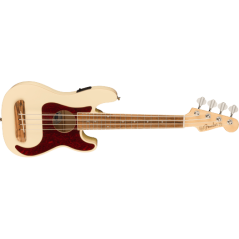Fender Fullerton Precision Bass Uke, Walnut Fingerboard, Tortoiseshell Pickguard, Olympic White