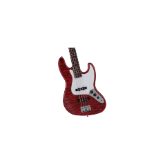 Fender 2024 Collection Made in Japan Hybrid II Jazz Bass, Rosewood Fingerboard, Quilt Red Beryl