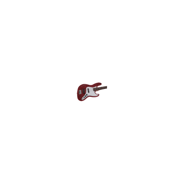 Fender 2024 Collection Made in Japan Hybrid II Jazz Bass, Rosewood Fingerboard, Quilt Red Beryl