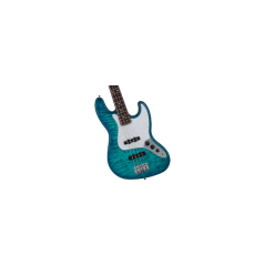 Fender 2024 Collection Made in Japan Hybrid II Jazz Bass, Rosewood Fingerboard, Quilt Aquamarine
