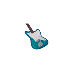 Fender 2024 Collection Made in Japan Hybrid II Jazzmaster, Rosewood Fingerboard, Quilt Aquamarine