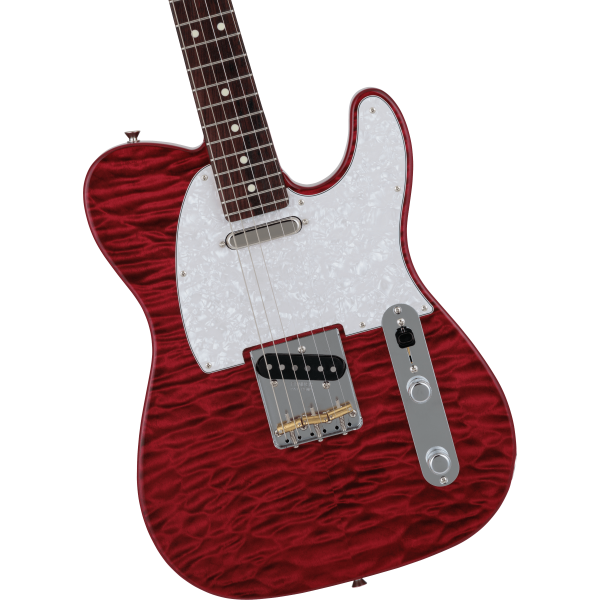 Fender 2024 Collection Made in Japan Hybrid II Telecaster, Rosewood Fingerboard, Quilt Red Beryl