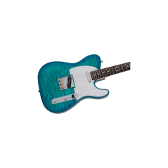 Fender 2024 Collection Made in Japan Hybrid II Telecaster, Rosewood Fingerboard, Quilt Aquamarine