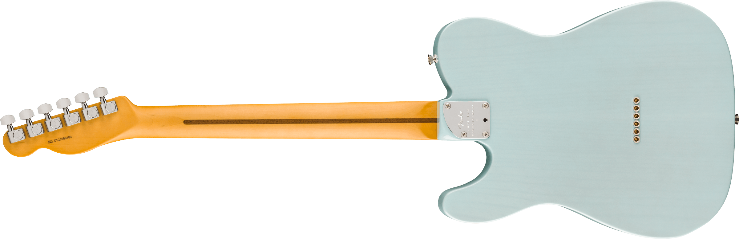 Fender American Professional II Telecaster® Thinline, Maple Fingerboard, Transparent Daphne Blue