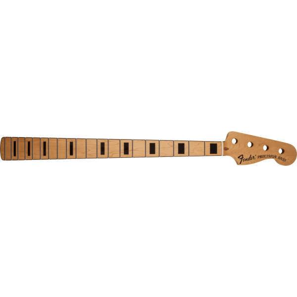 Fender Classic Series 70's Precision Bass Neck, 20 Medium Jumbo Frets, Block Inlay, Maple